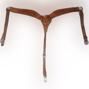 Hand Tooled Western Breast Collar